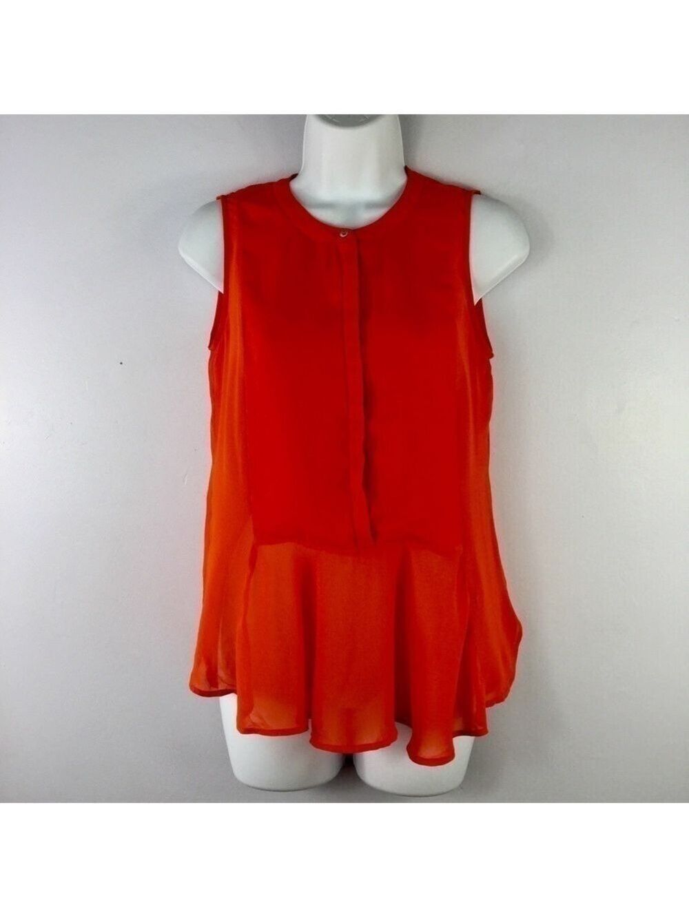 1. State Orange Sleeveless Blouse Size XS
